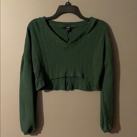Forever 21 green crop top size small - Picture 1 of 2